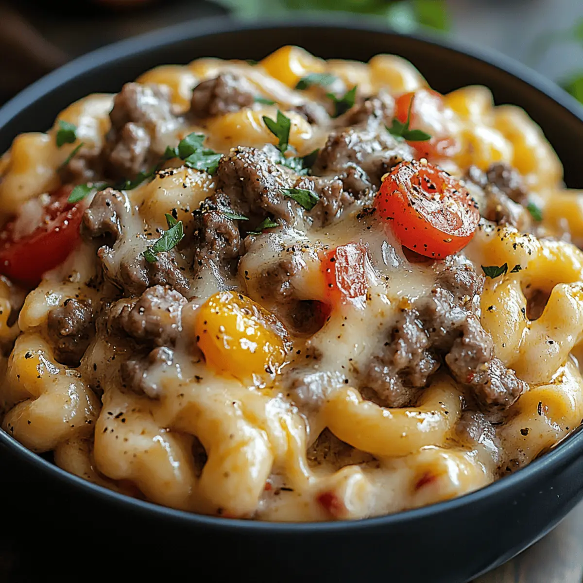 Creamy Philly Cheesesteak Mac & Cheese