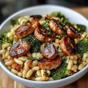Chicken Sausage and Broccoli Orzo