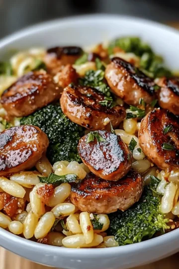 Chicken Sausage and Broccoli Orzo