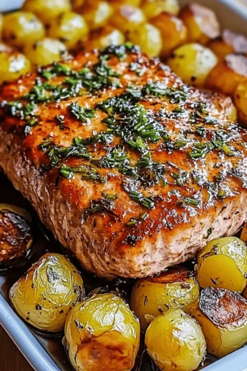 Sheetpan Salmon and Potatoes With Veggies