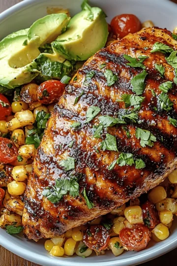 Grilled Hot Honey Chicken with Sweet Corn Salad