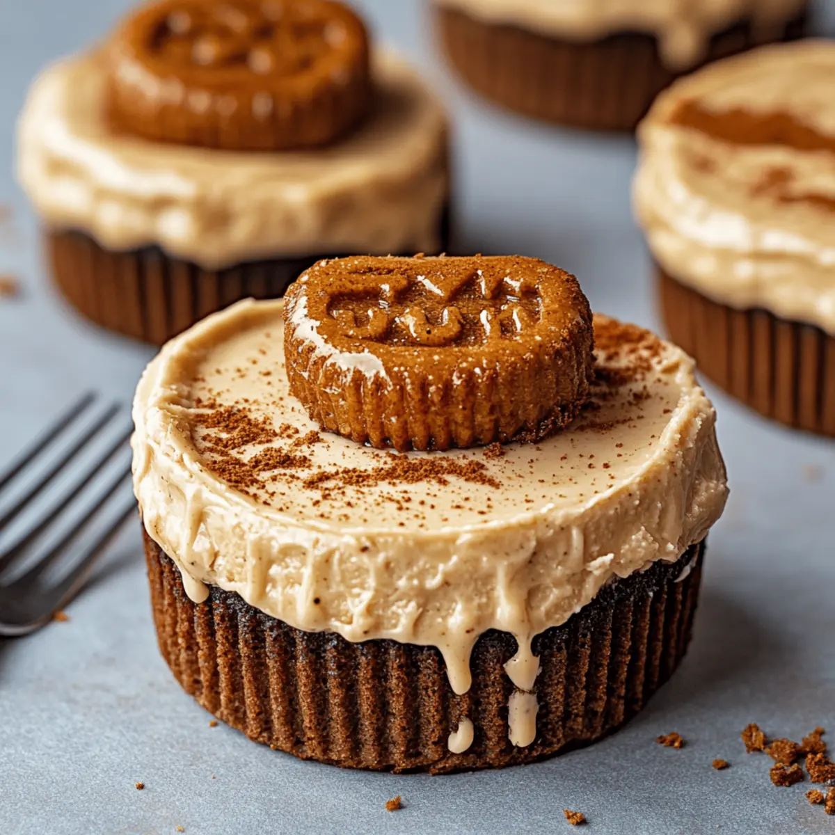 No Bake Mini Biscoff Cheesecakes