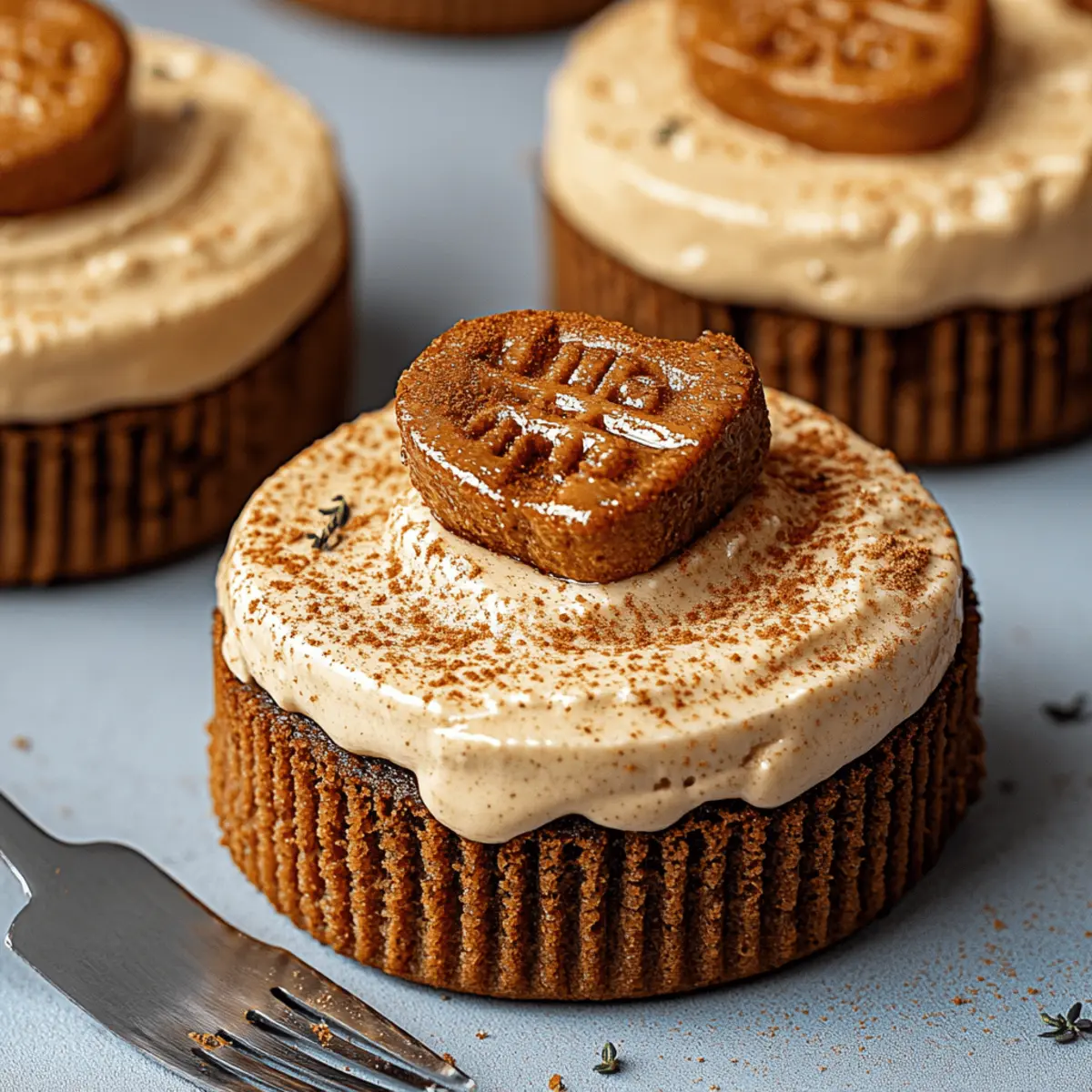 No Bake Mini Biscoff Cheesecakes