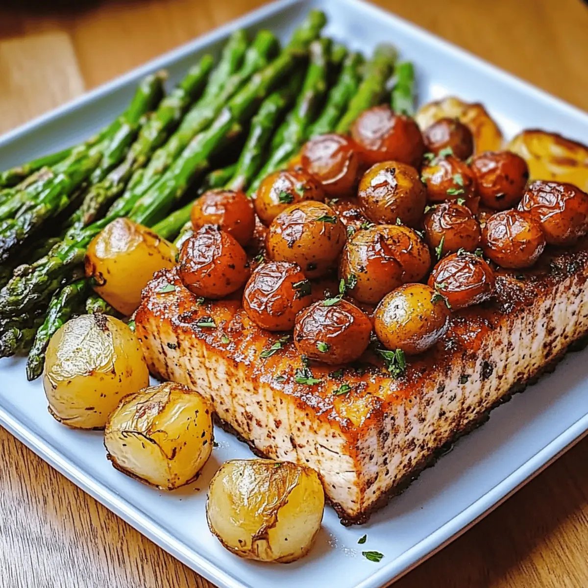 Sheetpan Salmon and Potatoes With Veggies