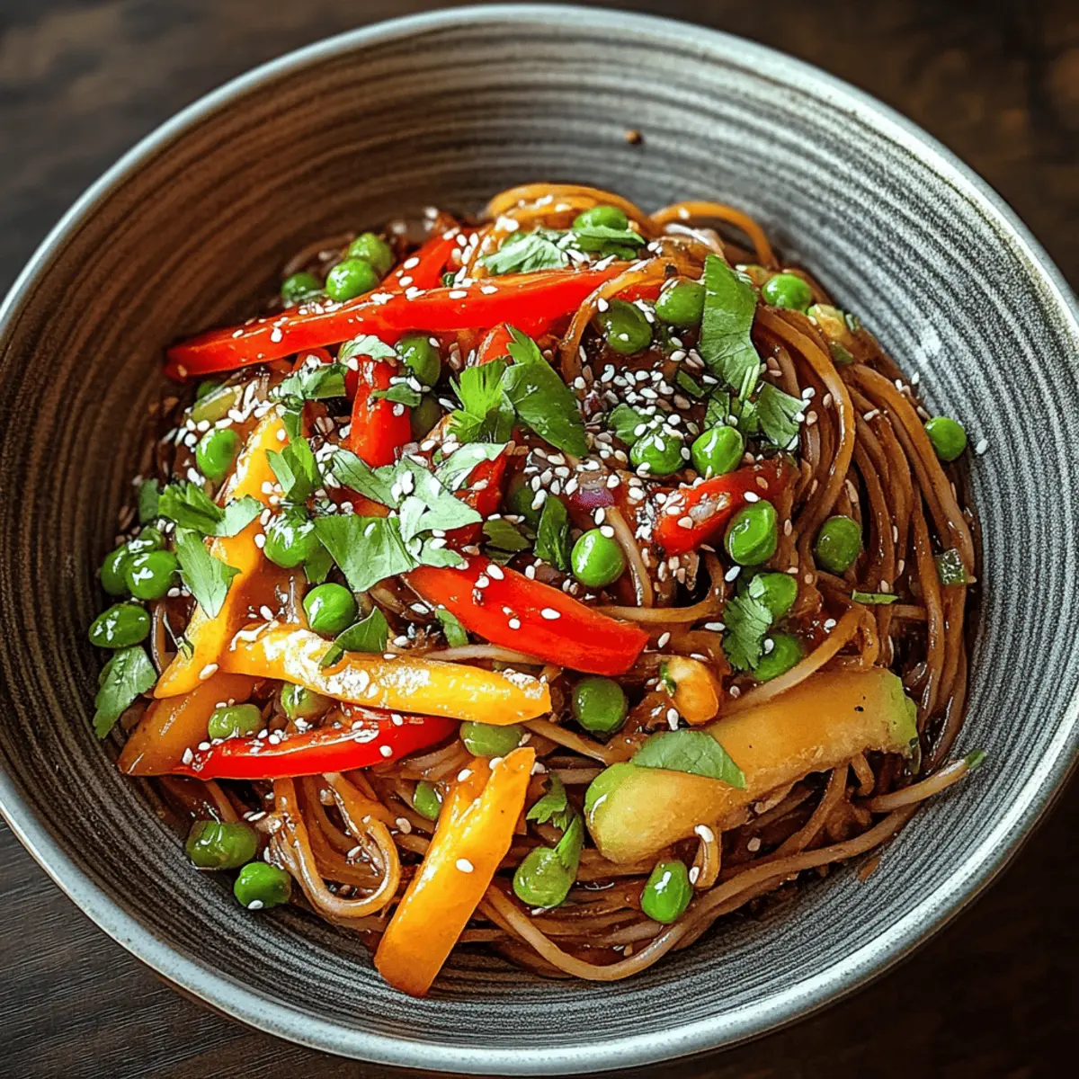 Cold Teriyaki Noodles Salad