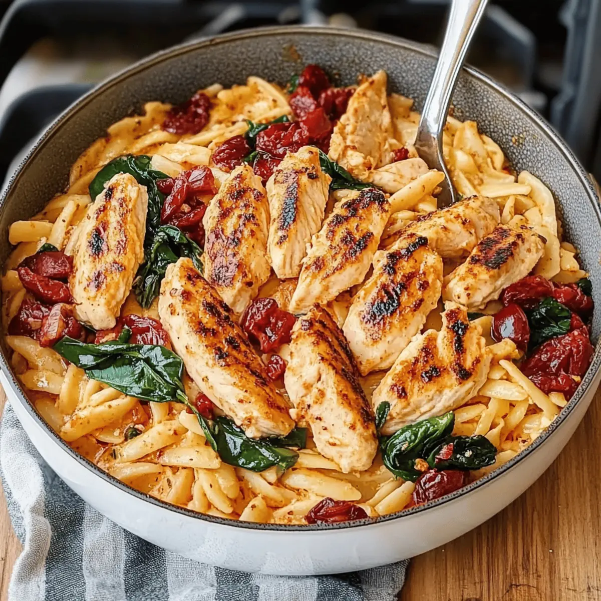 Creamy Sun-Dried Tomato Chicken Orzo