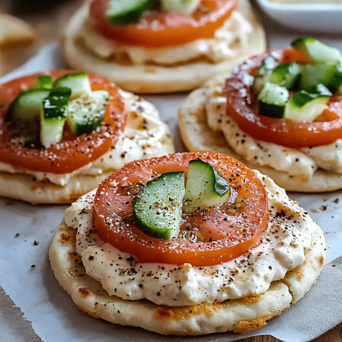 Mini Pita Pockets with Hummus