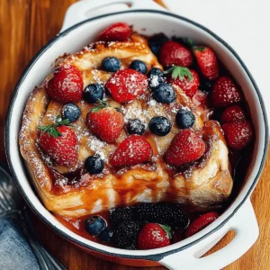 Croissant French Toast Bake with Berries