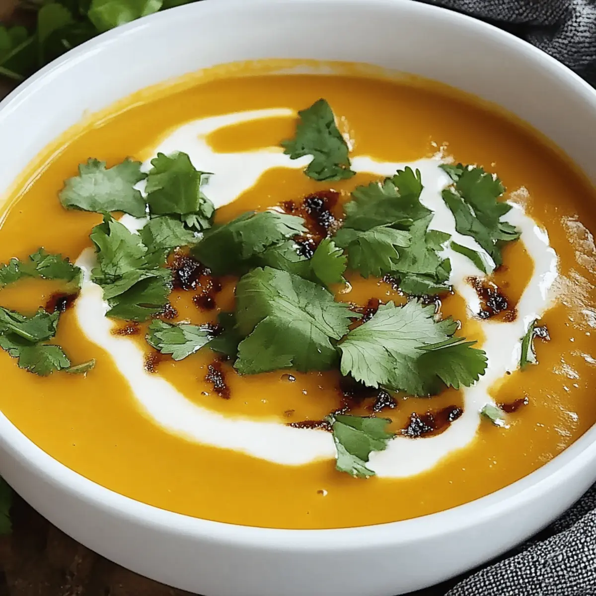 Creamy Butternut Squash Soup with Coconut Milk