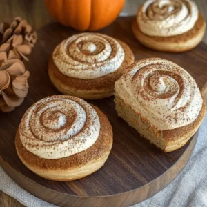 Soft Pumpkin Cookies with Cinnamon Frosting