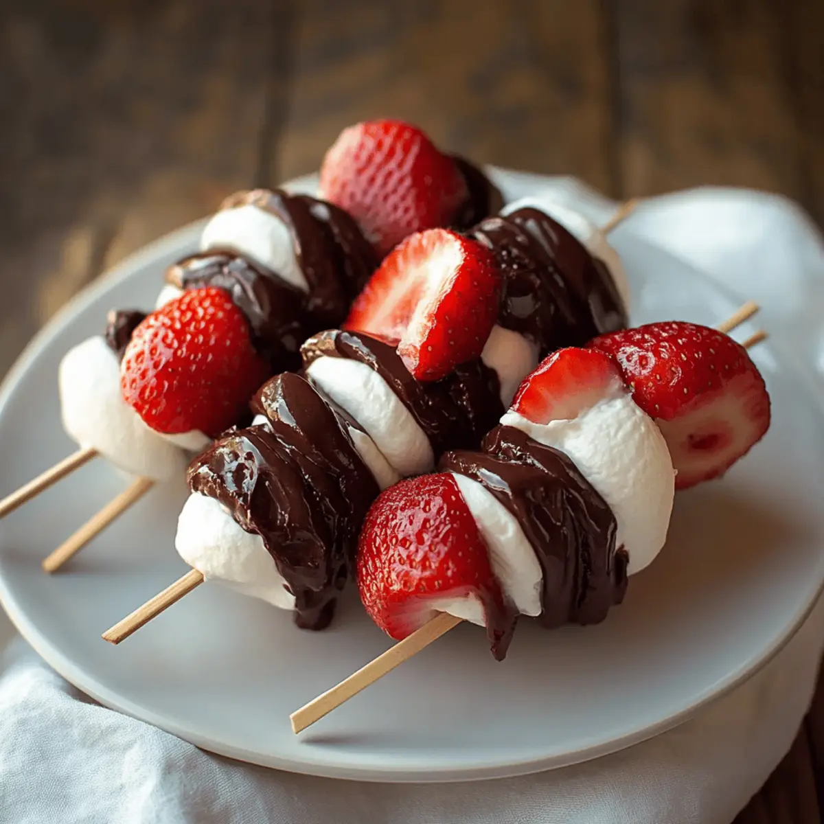 Strawberry Brownie Kabobs