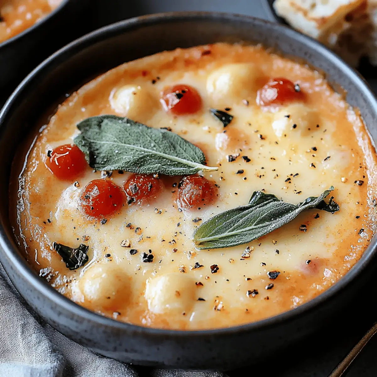 Creamy Parmesan Tomato and Cannellini Bean Soup