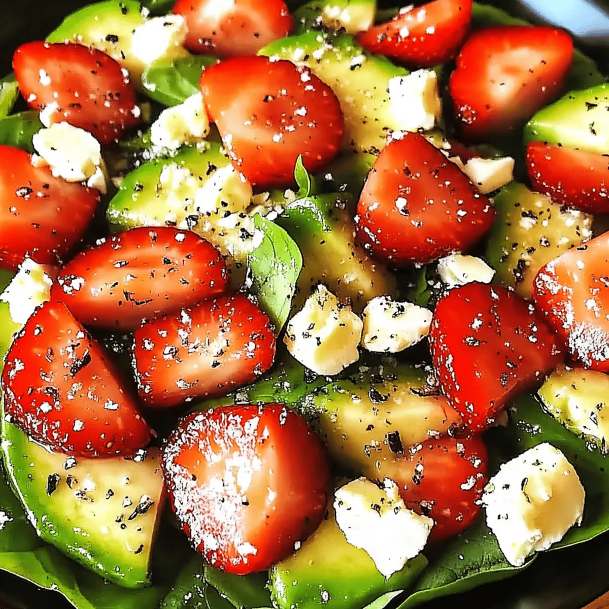 Strawberry Avocado Spinach Salad