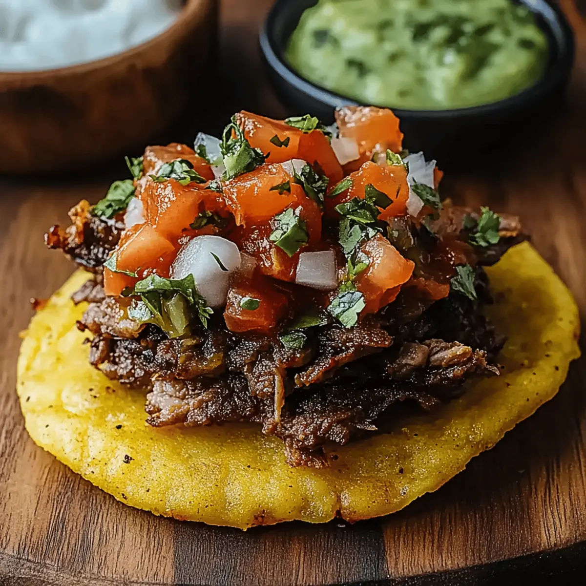 Mexican Tostadas de Carne Asada