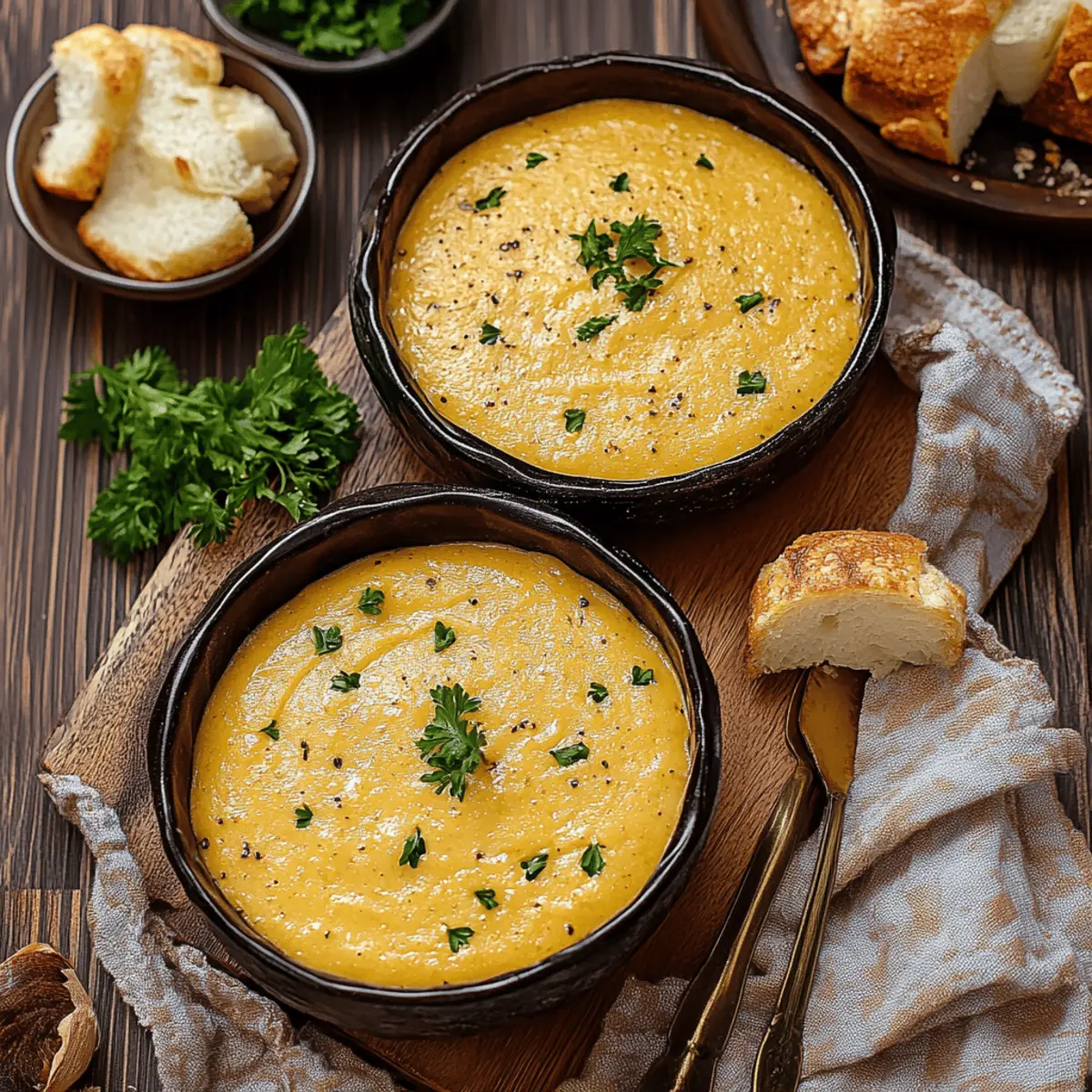 Hearty Cheddar Garlic Herb Potato Soup