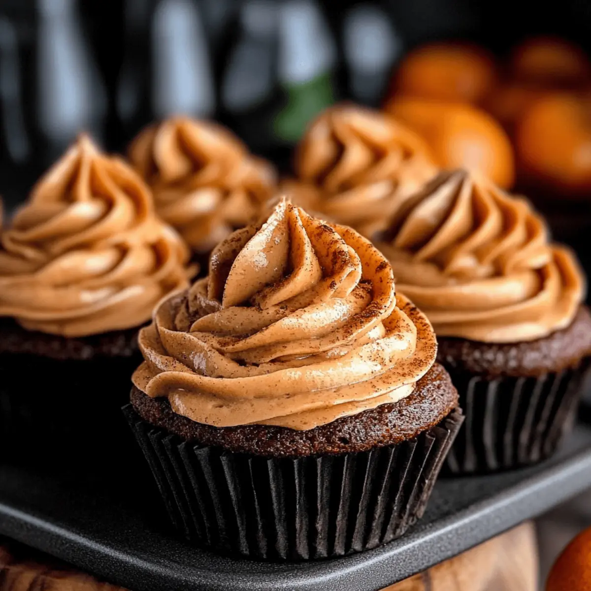 Chocolate Pumpkin Cupcakes