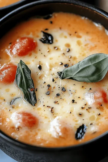 Creamy Parmesan Tomato and Cannellini Bean Soup