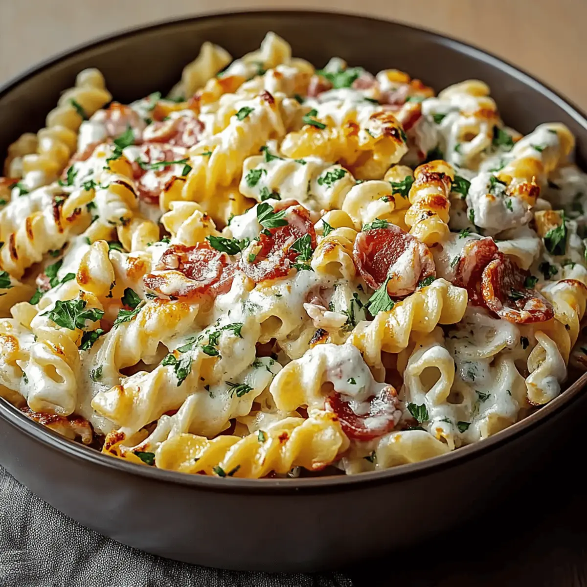 Creamy Bacon Ranch Pasta Salad
