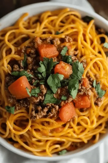 One-Pot Taco Spaghetti
