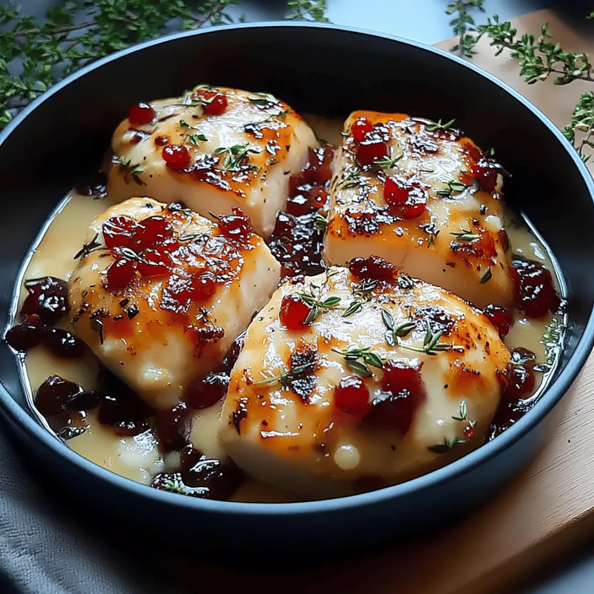 Cranberry Brie Stuffed Chicken