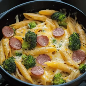 Creamy Kielbasa Broccoli Skillet