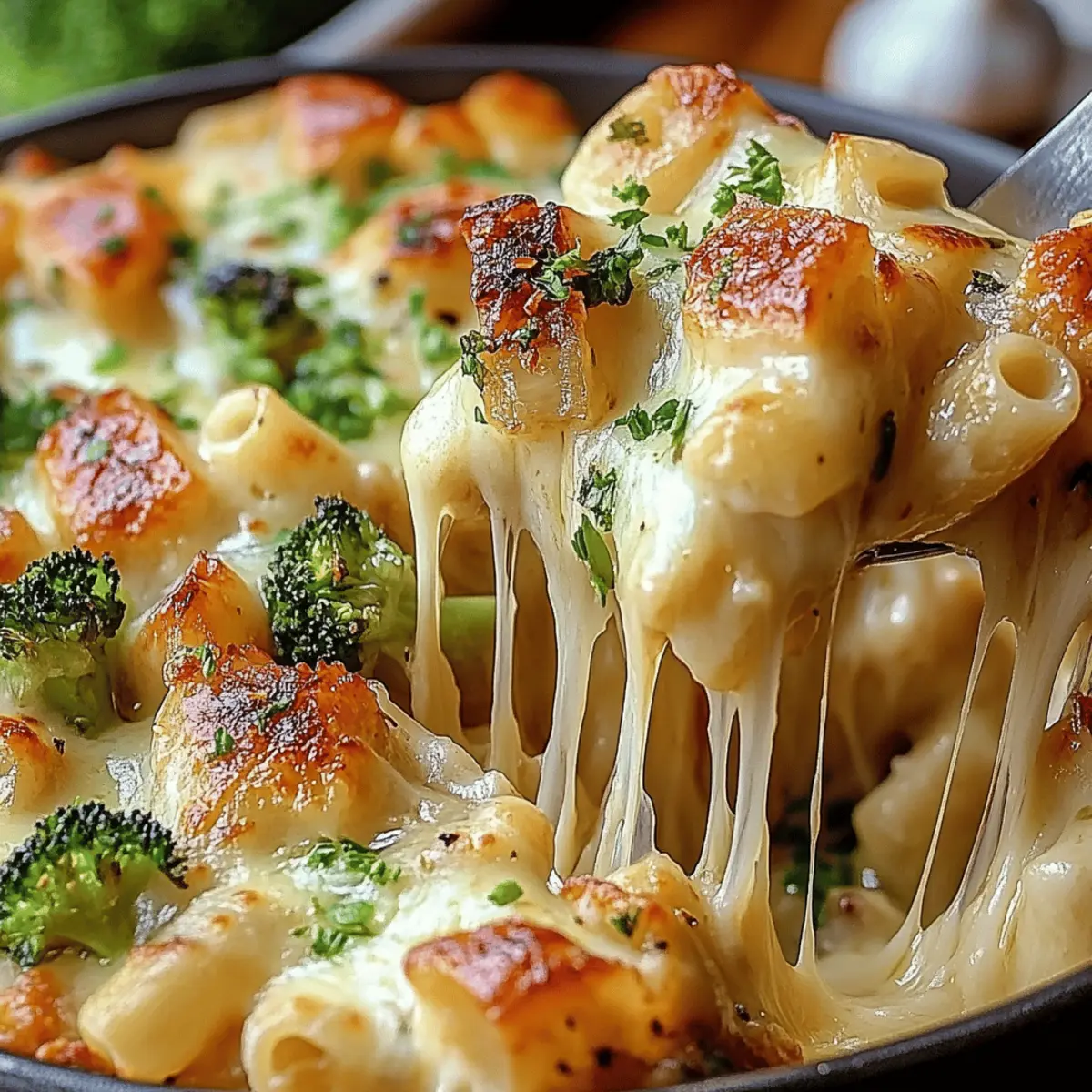 Chicken and Broccoli Alfredo Bake