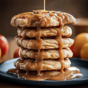 Caramel-Drizzled Apple Cinnamon Cookies