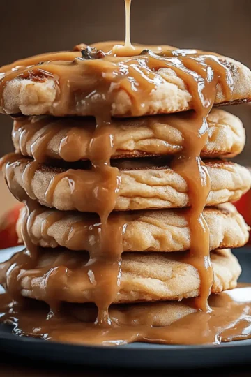 Caramel-Drizzled Apple Cinnamon Cookies