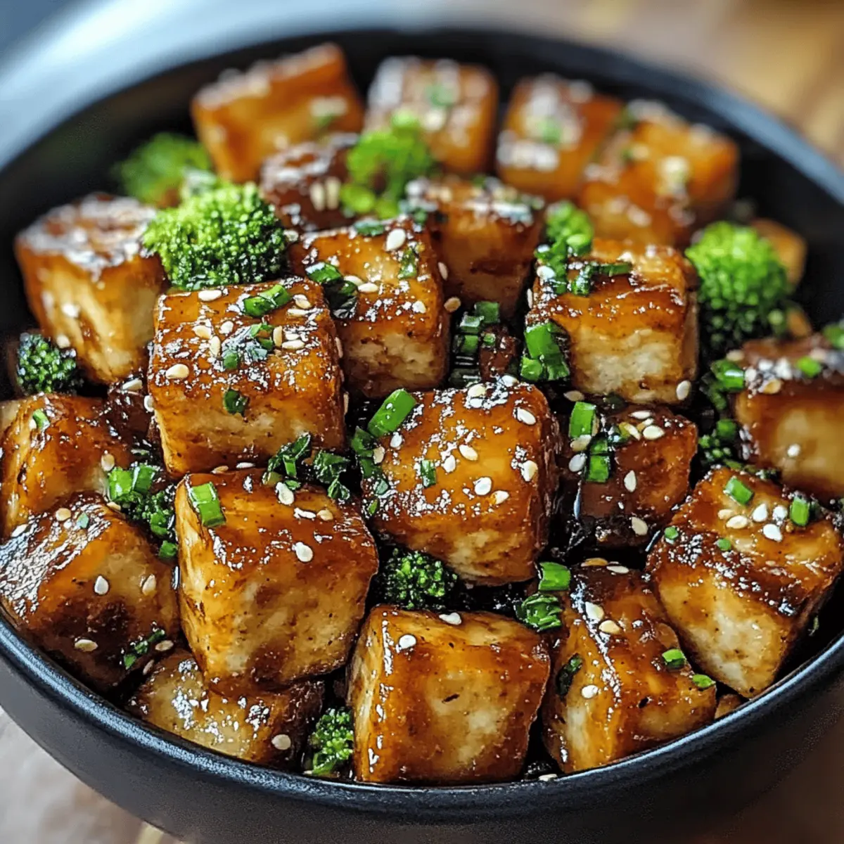 Crispy Honey Garlic Tofu