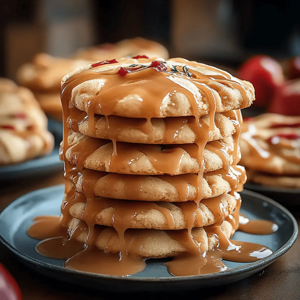 Caramel-Drizzled Apple Cinnamon Cookies