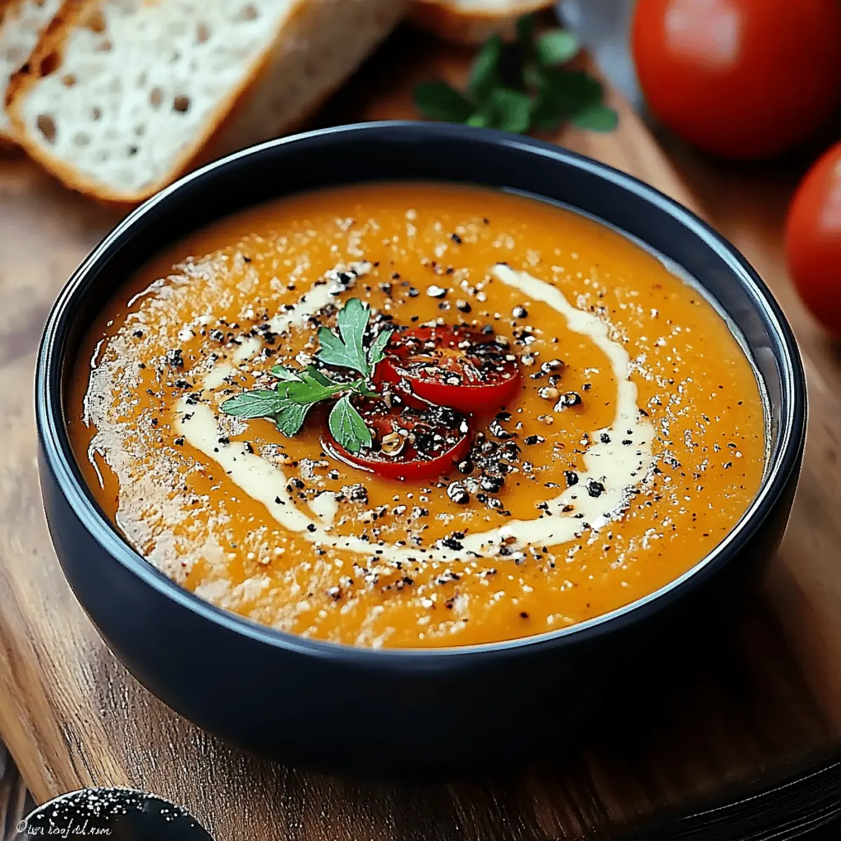 Creamy Roasted Garlic Tomato Soup