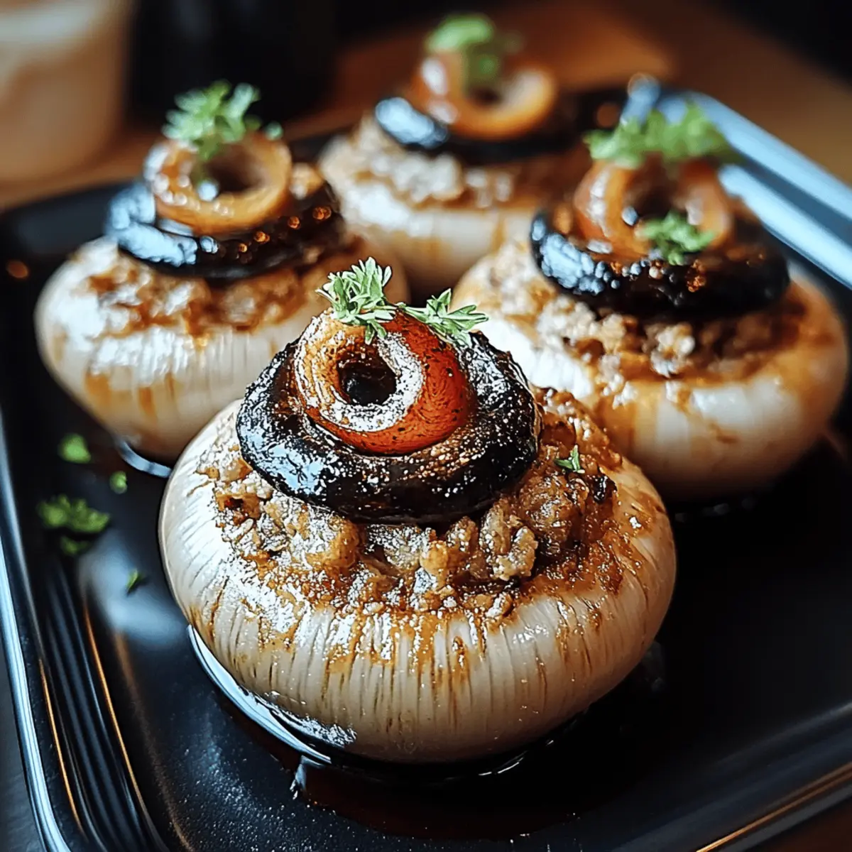 Stuffed Mushroom Eyeballs