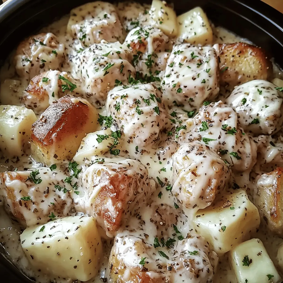 Crockpot Garlic Parmesan Chicken And Potatoes