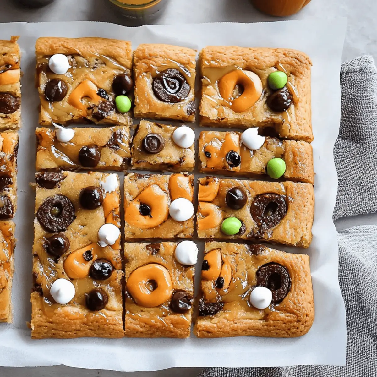 Halloween Candy Cookie Bars
