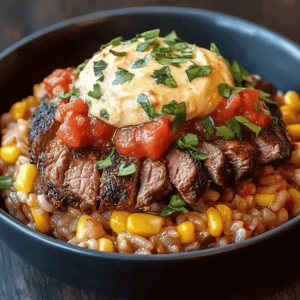 Steak Queso Rice