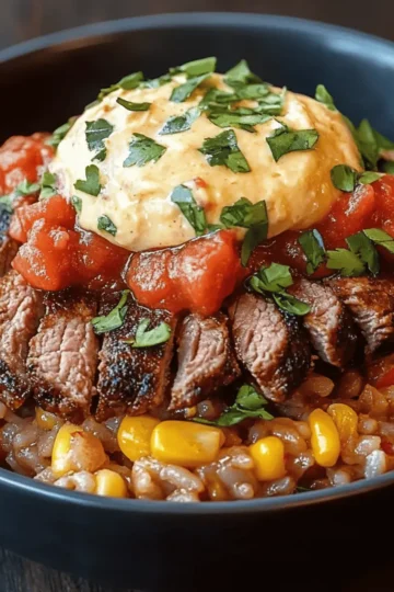 Steak Queso Rice