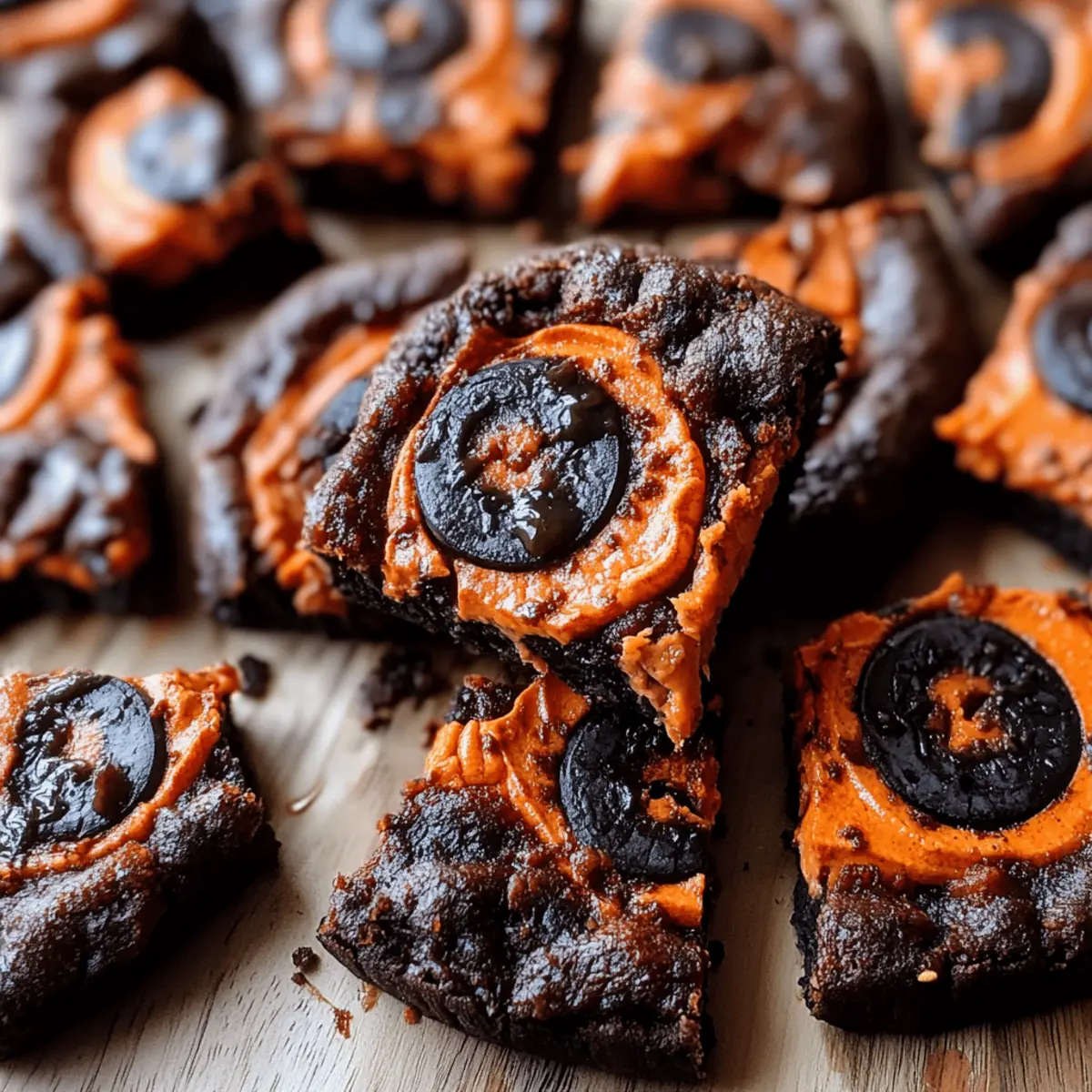 Halloween Oreo Cookie Brownies