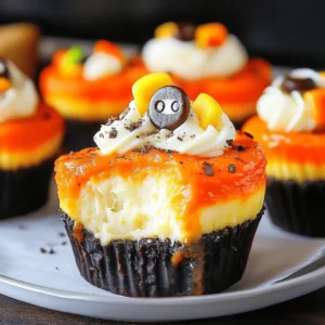 Mini Candy Corn Cheesecakes