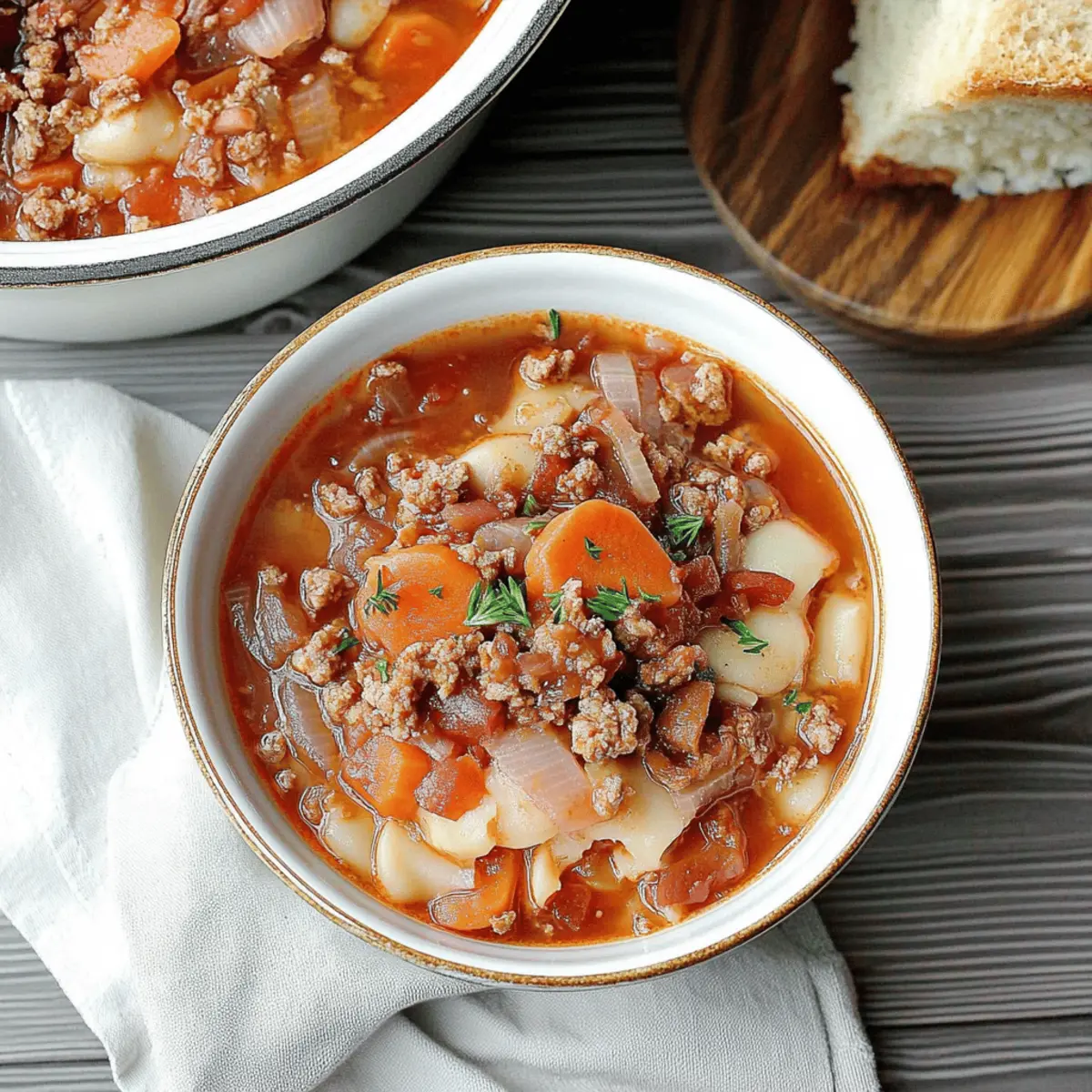Beef Cabbage Barley Soup