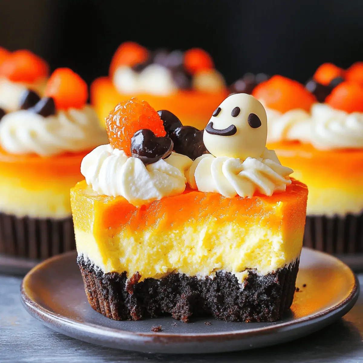 Mini Candy Corn Cheesecakes