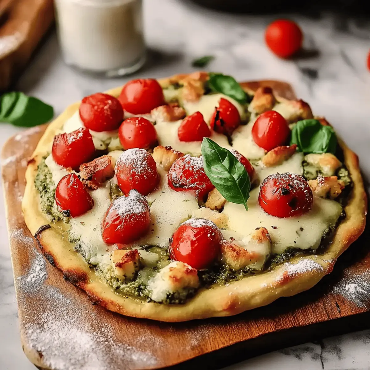 Pesto Chicken Flatbread