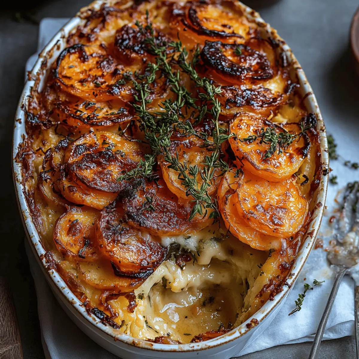 Cheesy Root Vegetable Gratin
