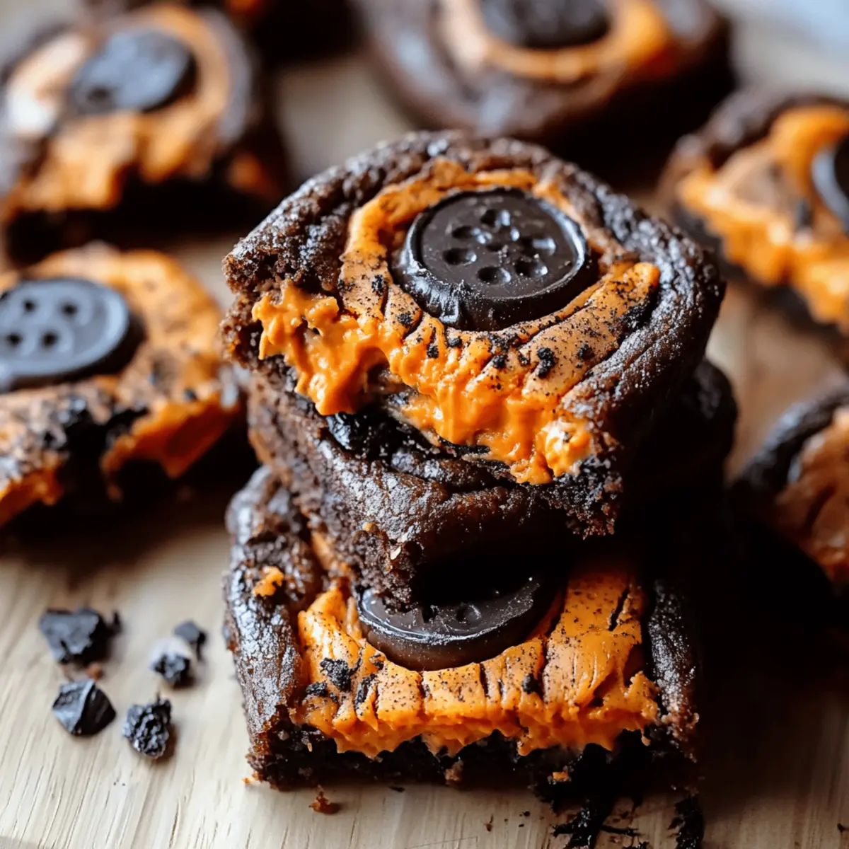 Halloween Oreo Cookie Brownies