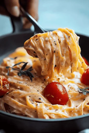 Fettuccine Salmon with Cherry Tomatoes