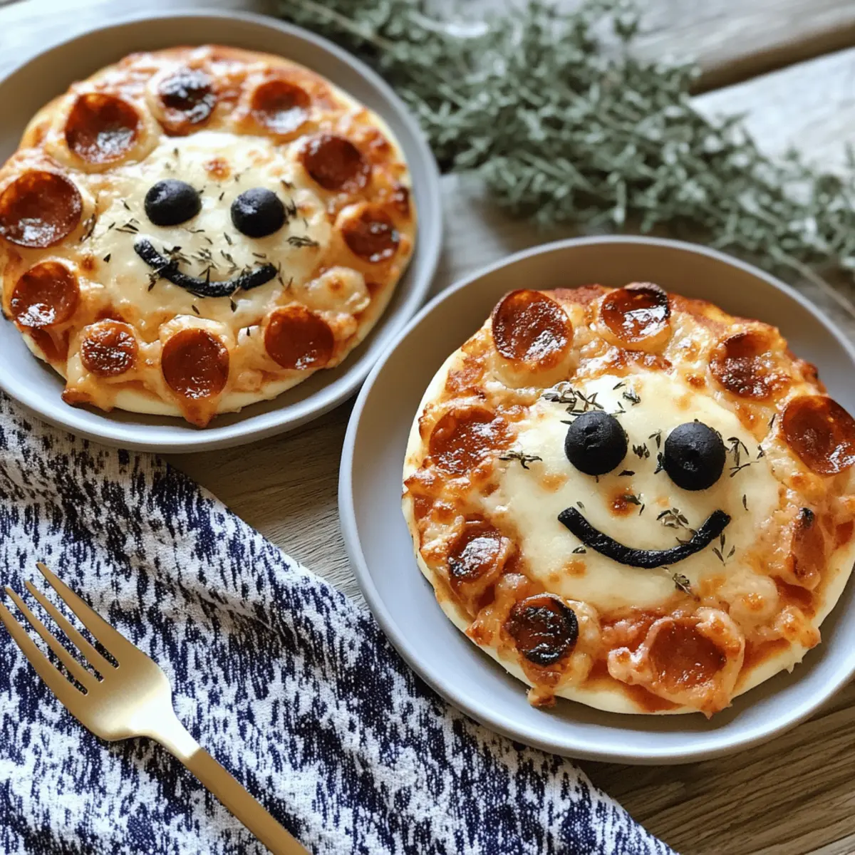Halloween Mini Pizzas