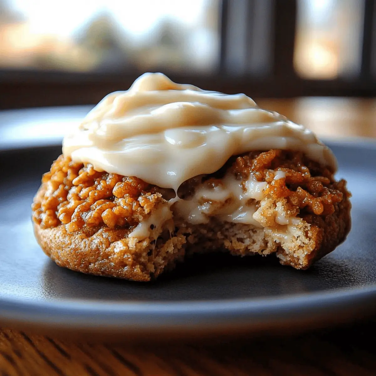 Soft Chewy Pumpkin Oatmeal Cookies Maple Frosting