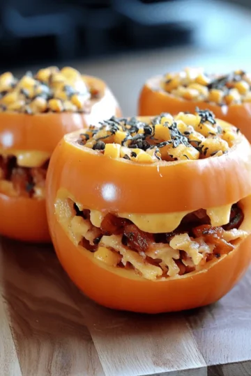 Shredded Chicken & Rice Stuffed Peppers
