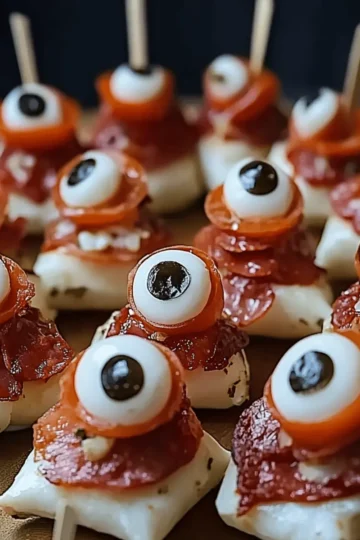 Salami Mozzarella Eyeballs