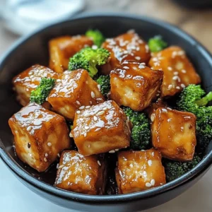 Crispy Honey Garlic Tofu