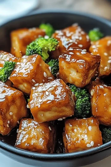 Crispy Honey Garlic Tofu